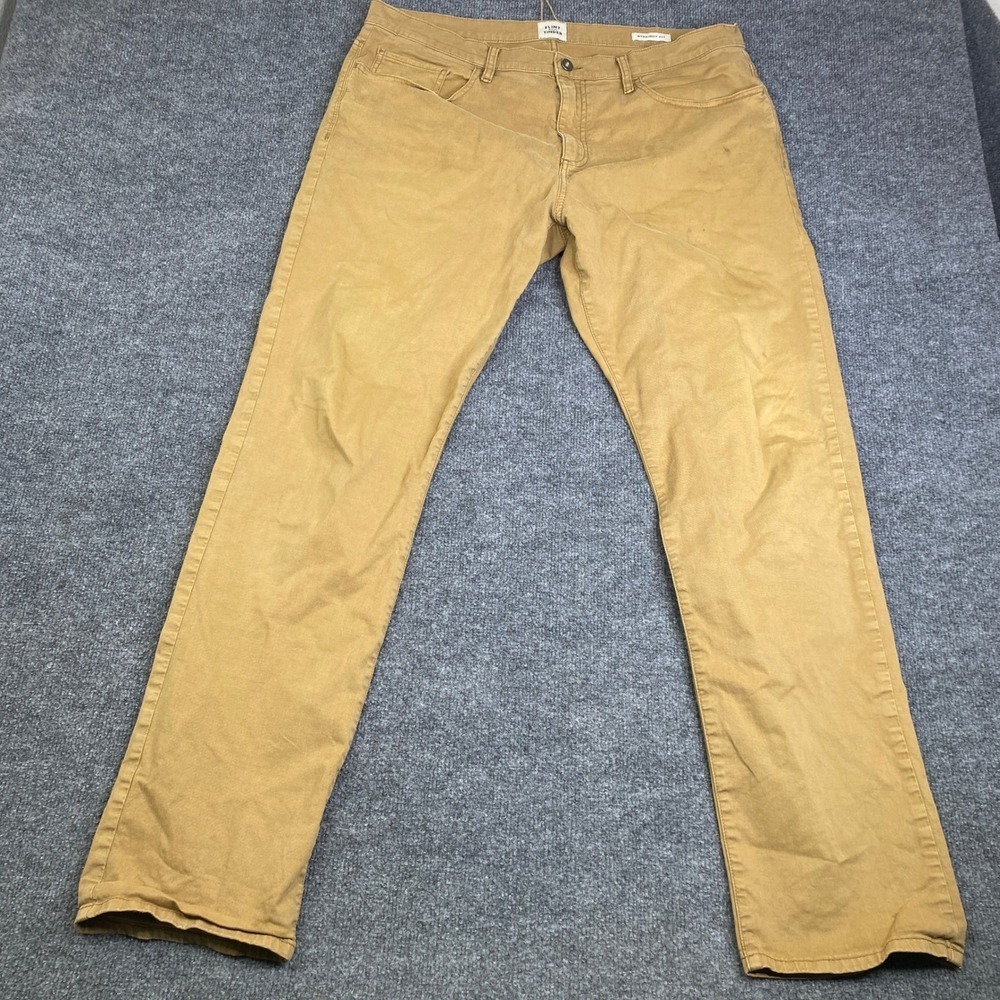 Flint and Tinder 365 Pant Mens 38x34 Straight Fit Khaki Tan Chino Five Pocket